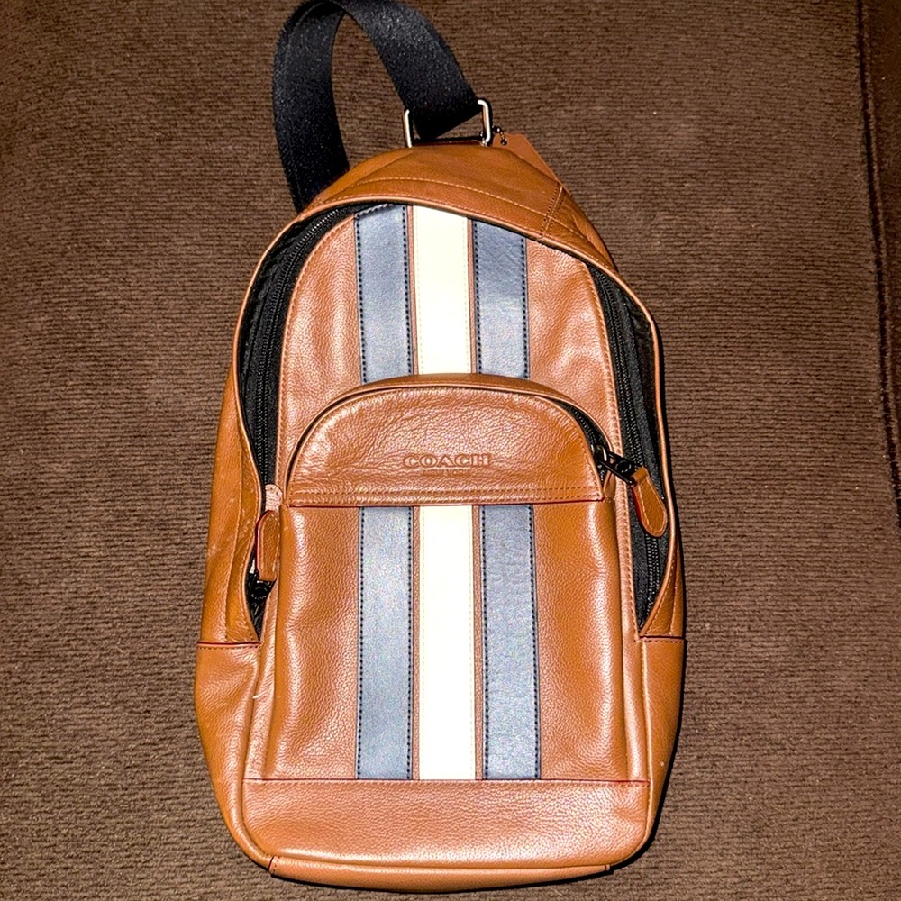 Men’s coach crossbody bag. Calfskin leather